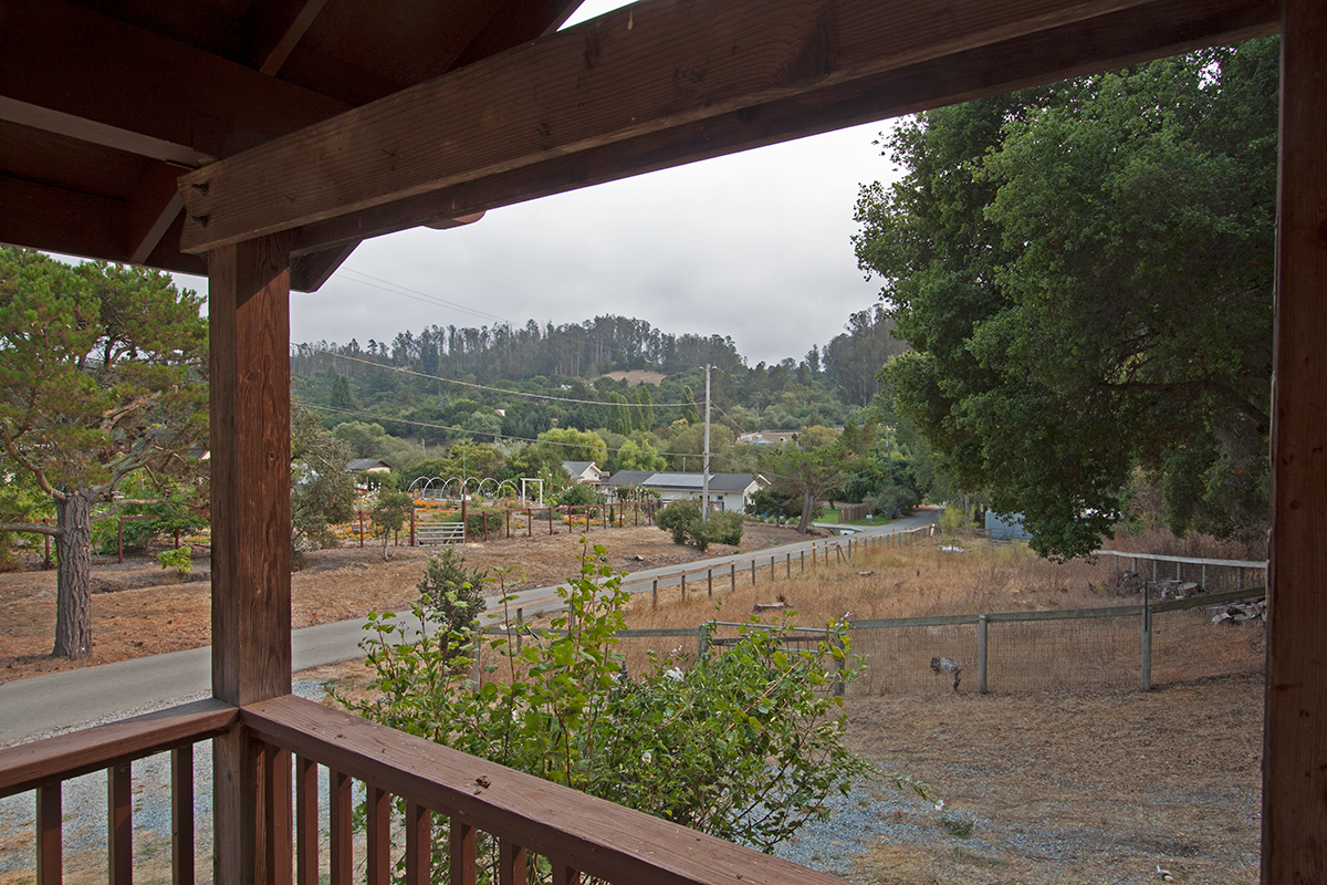 Front porch overlooks Larkin Valley.