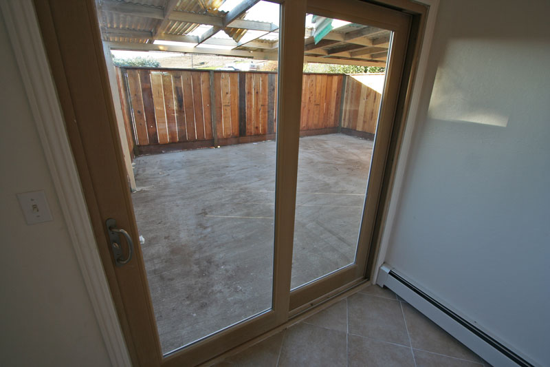 Private covered patio directly off living room.