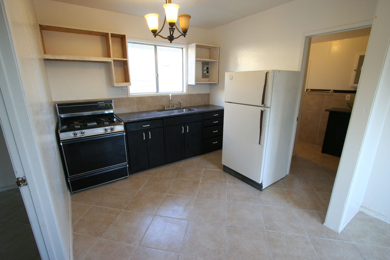 Custom cabinets, granite top, extra-large sink.