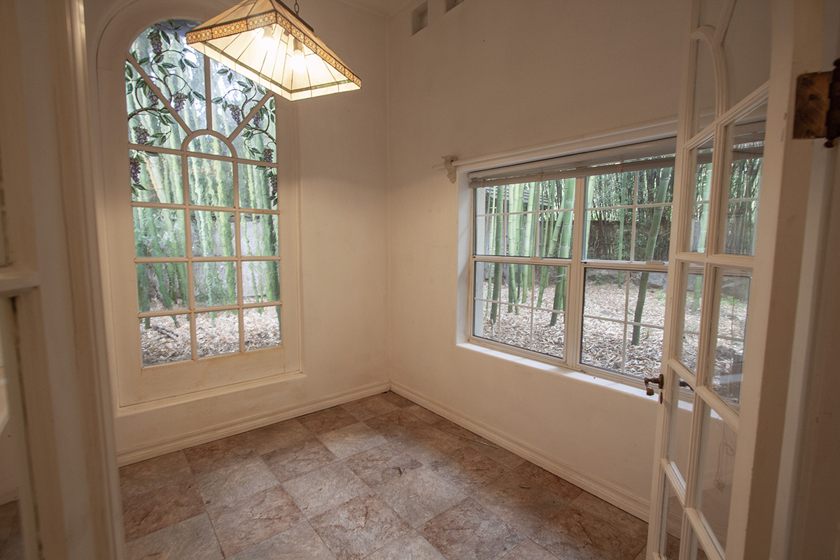 Dedicated office with built-ins.