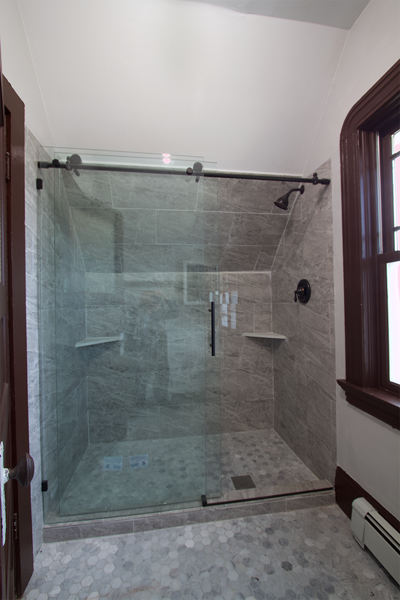 Upstairs bath—shower.