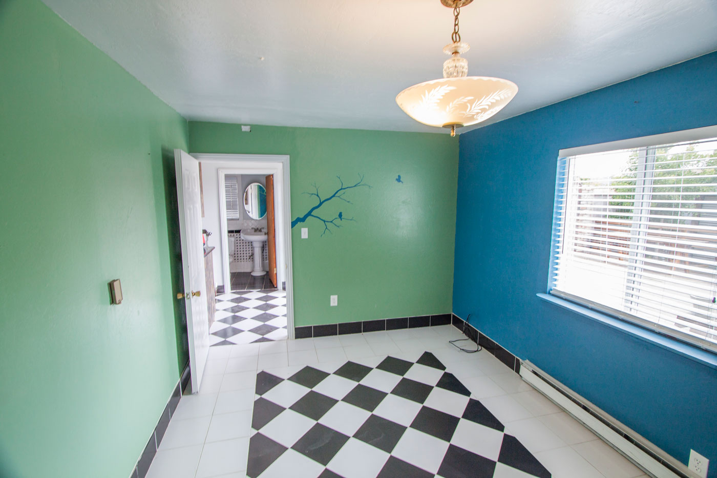 Guest bedroom alternate unfurnished view.