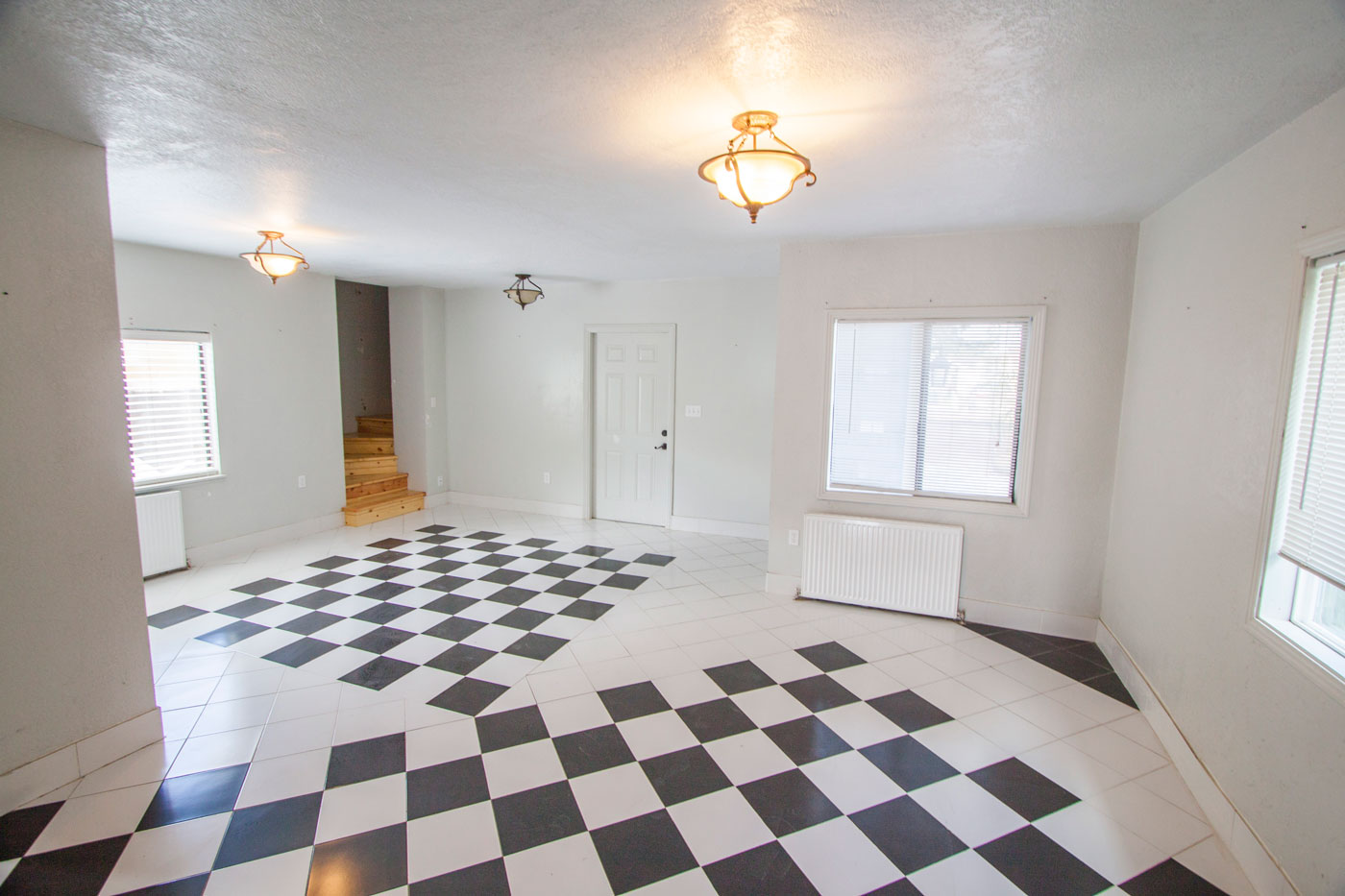 Living/dining area unfurnished.