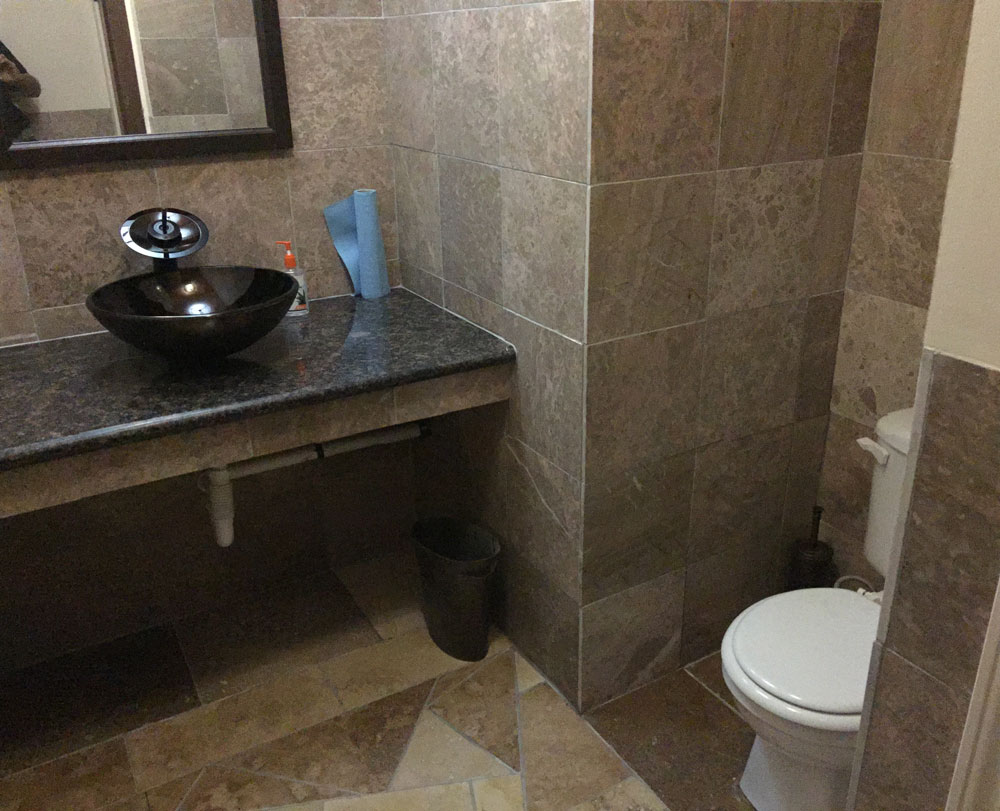 Newly remodeled bathroom.